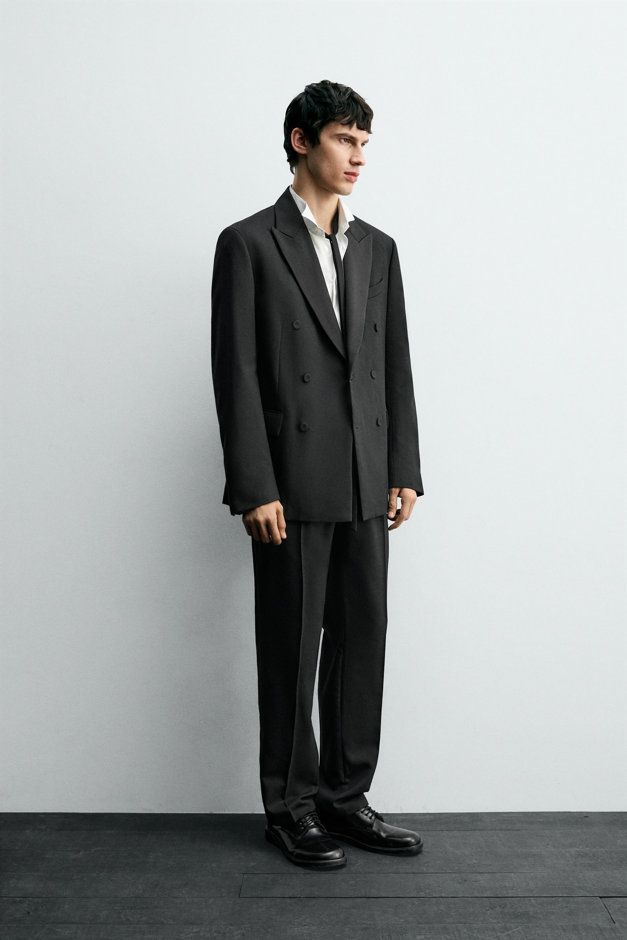 PLEATED SUIT PANTS